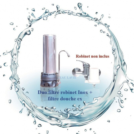 Gamme filtre eau robinet sur évier Inox Filtre eau robinet Inox - filtre douche ex - letempledelavie.fr