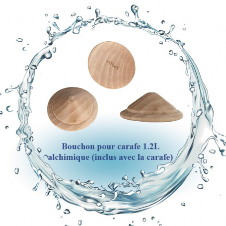 Accueil Bouchon en bois de frêne carafe Vitbot - letempledelavie.fr