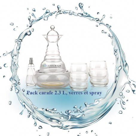 Carafes ondes de formes Pack Carafe, spray et verres ondes de formes - letempledelavie.fr