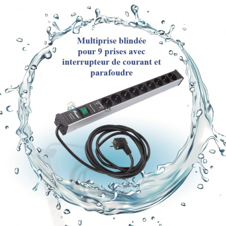 Protection Ondes Multiprise blindée parafoudre 9 slots | letempledelavie.fr