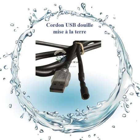 Protection Ondes Cordon USB de mise à la terre avec douille cylindrique