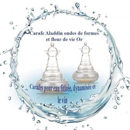 Carafes ondes de formes Carafe Alladin ondes de formes avec fleur de vie - letempledelavie.fr