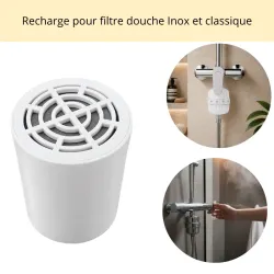 Cartouche de rechange KDF et céramiques pour filtre douche SDB