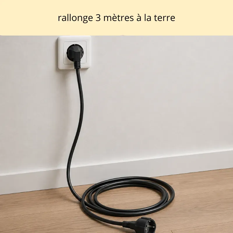 Rallonge blindée de 3 mètres contre les champs électriques
