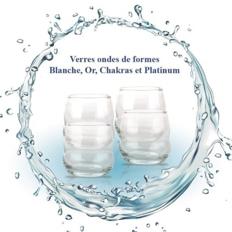 Carafes ondes de formes Verres ondes de formes avec fleur de vie | Letempledelavie.fr