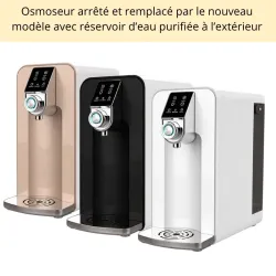 Osmoseur domestique posé sur un plan de cuisine zen et pur