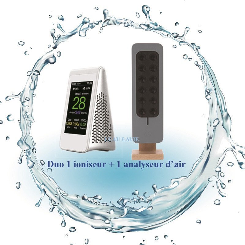 Ioniseur d'air Tegoya sans ozone/CO2 fabriqué en France - Purificateur puissant avec production d'ions négatifs (sans filtre)