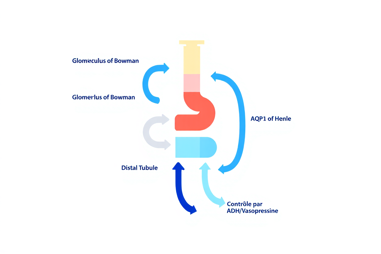Rôle des aquaporines dans la réabsorption rénale